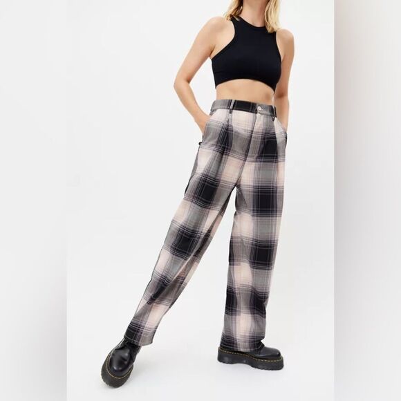 NWT Urban Outfitters UO Plaid Helena Trouser Pants Size S - Picture 3 of 12